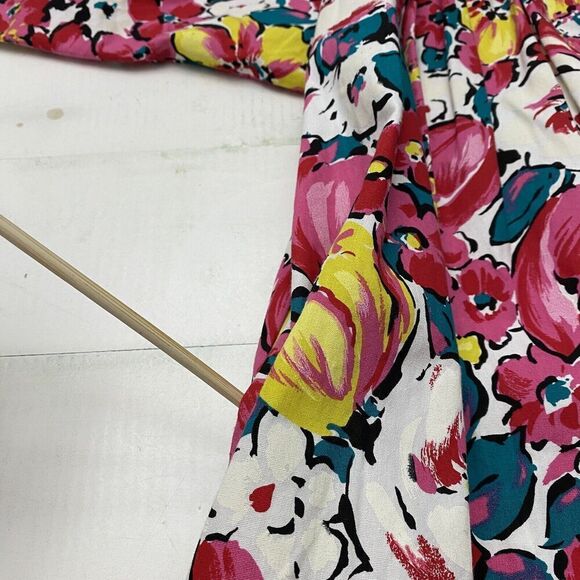 Vtg David Brown California  Floral Maxi Long Sleeve House Coat Dress Women's XS - Picture 15 of 16